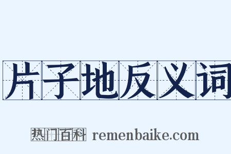 片子地反义词是什么意思的图片